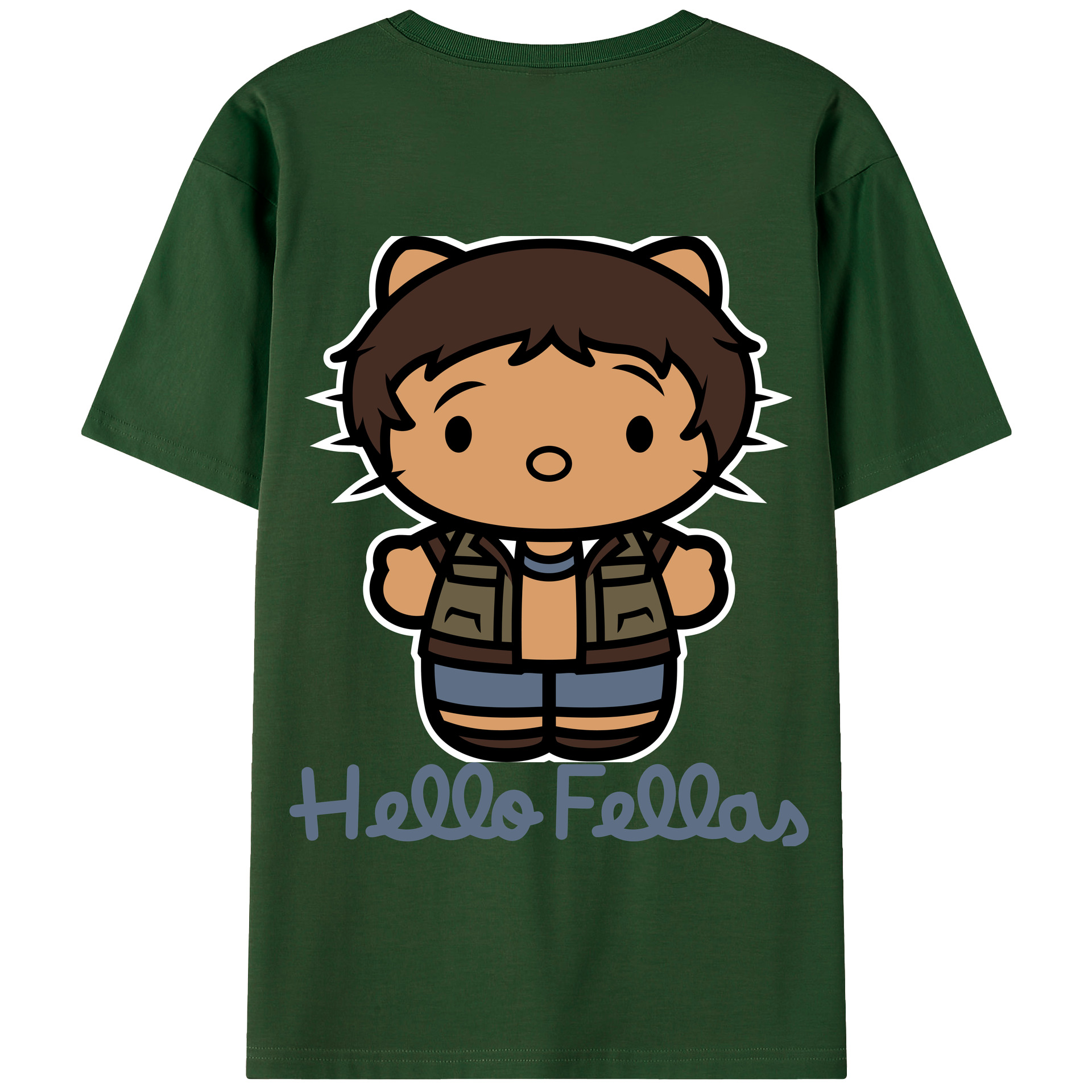 （画像用） Hello Kitty ハローキティ 綿100％半袖Tシャツ（背面プリント）